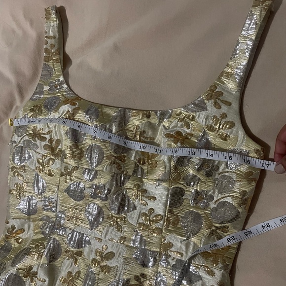 J Crew Collection Gold and Silver Metallic cocktail dress - Picture 9 of 13
